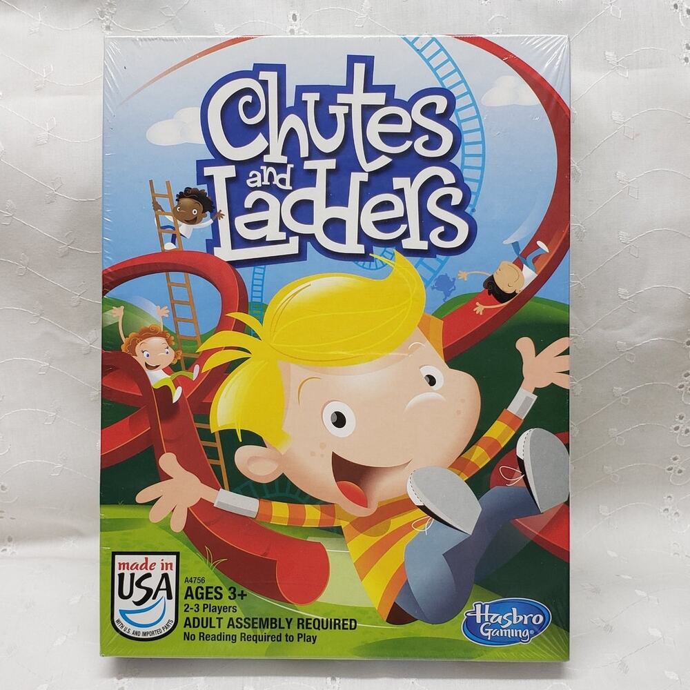 Hasbro Chutes and Ladders Board Game NIB 2013 Classic Kids Educational Toy